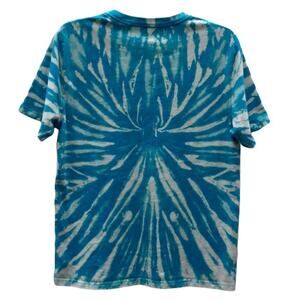 Polo Ralph Lauren Aqua Blue White Acid Tie Dye Spider T-Shirt Youth Size XL